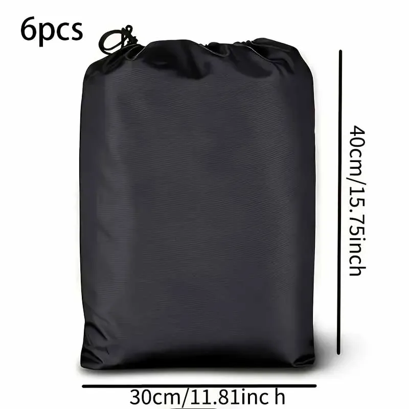 sac de rangement de voyage en tissu oxford, sac organisateur de bagages noir à cordon de serrage, sac de rangement divers, rangement de voyage/maison