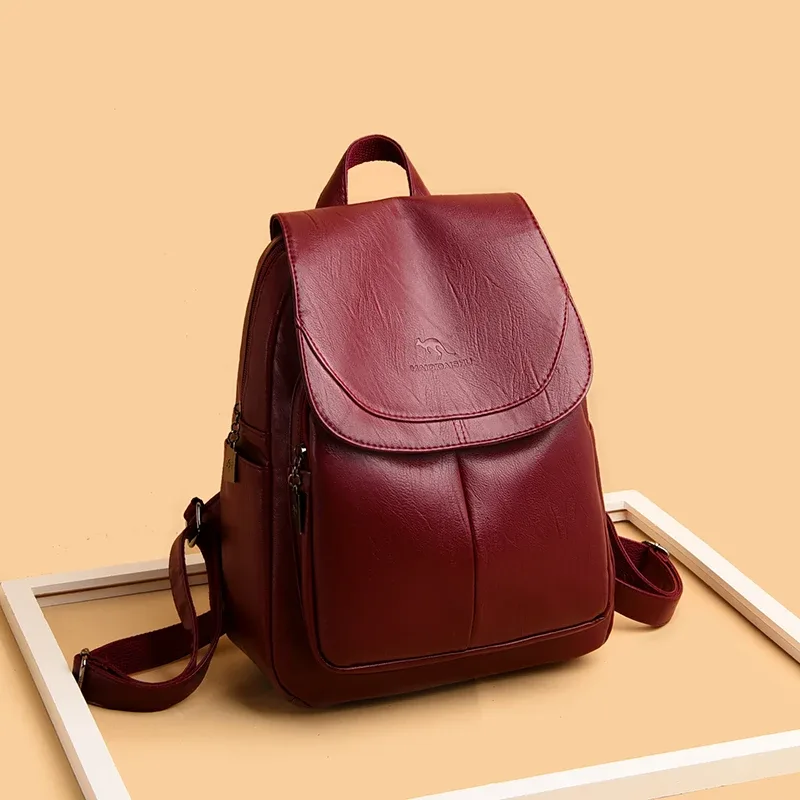 sacs à dos en cuir vintage pour femmes, sac d'école pour filles, sac à dos de voyage pour dames, sac à dos femme, haute qualité, nouveau
