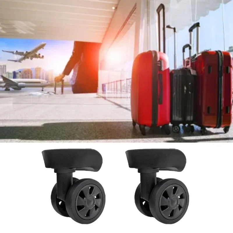 valise à roulettes universelle, valise de voyage, pièces de rechange, boîte à bagages, magasins de chocs, roues droites, bricolage, 1 paire