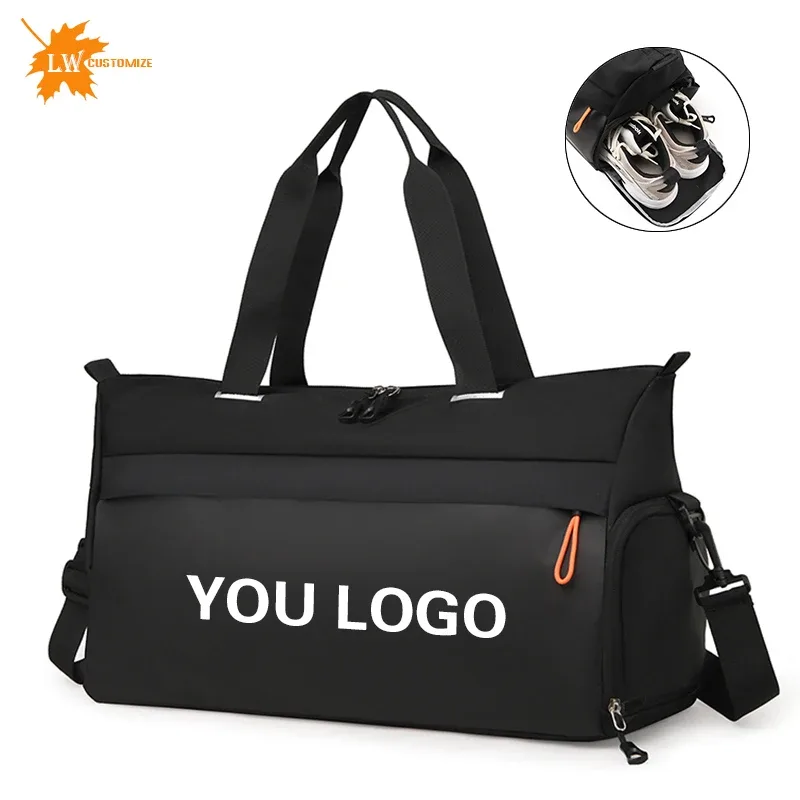 Sac de voyage avec logo, sac de sport, sac de voyage avec séparation sec/humide, sac de fitness, motif personnalisé imprimé avec nom