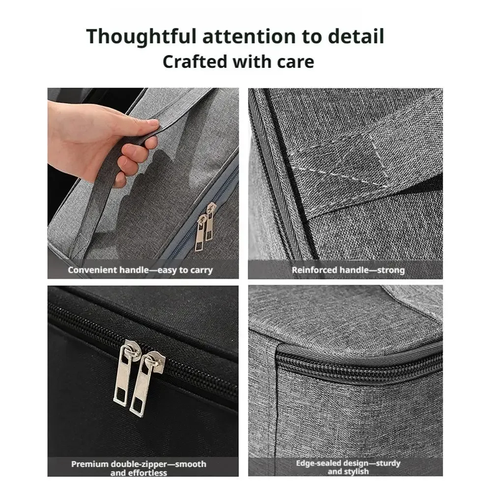 sac de rangement épais de grande capacité, trousse de toilette portable, sac de rangement pour voiture, sac à cosmétiques à usages multiples, pochette de voyage d'affaires, 1 pièce