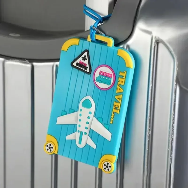 nouvelles étiquettes de bagages, accessoires de voyage, étiquettes de valise en silicone, étiquettes d'identif