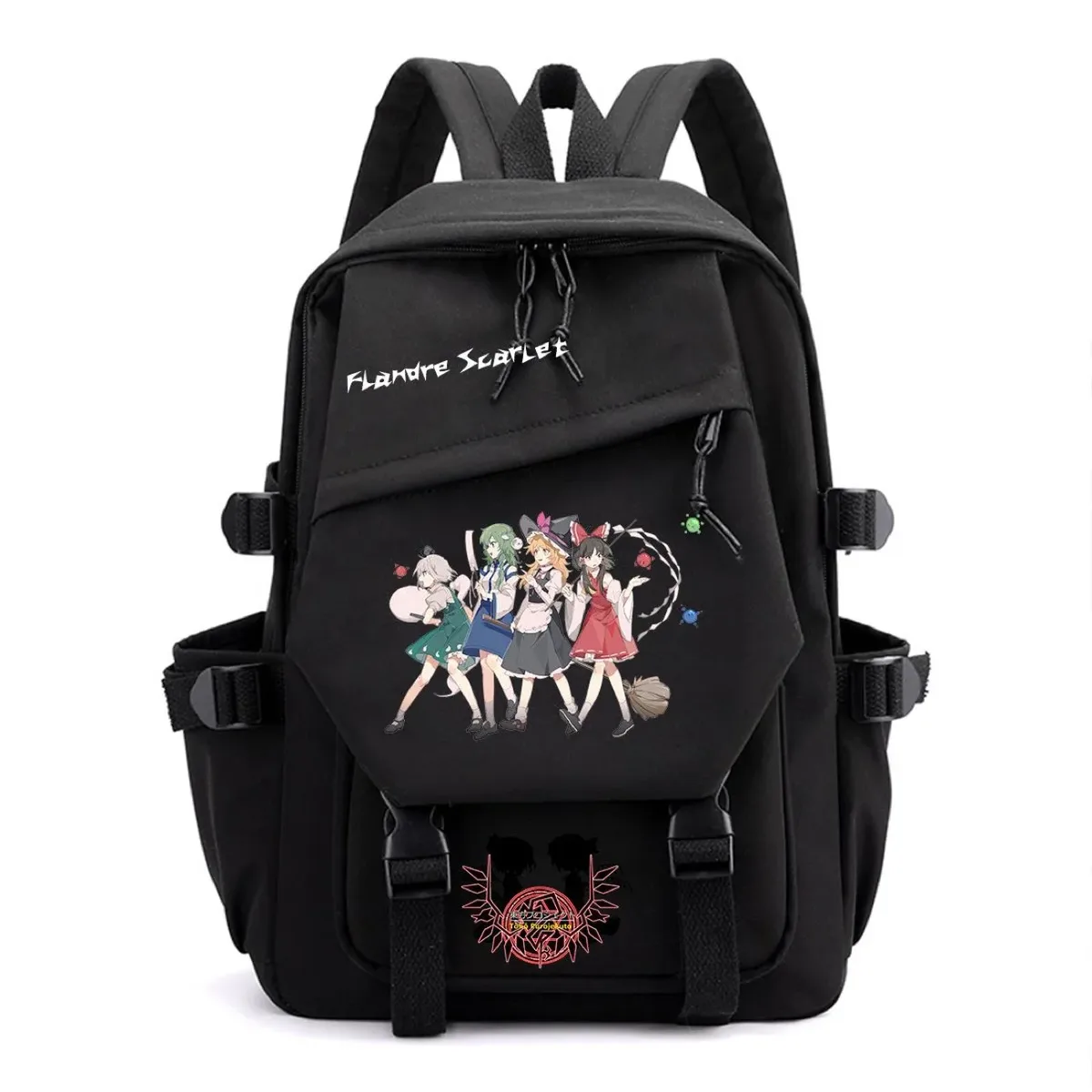 sac à dos touhou project sac à dos de voyage de grande capacité pour étudiants, imprimé dessin animé hakurei reimu kirisame marisa