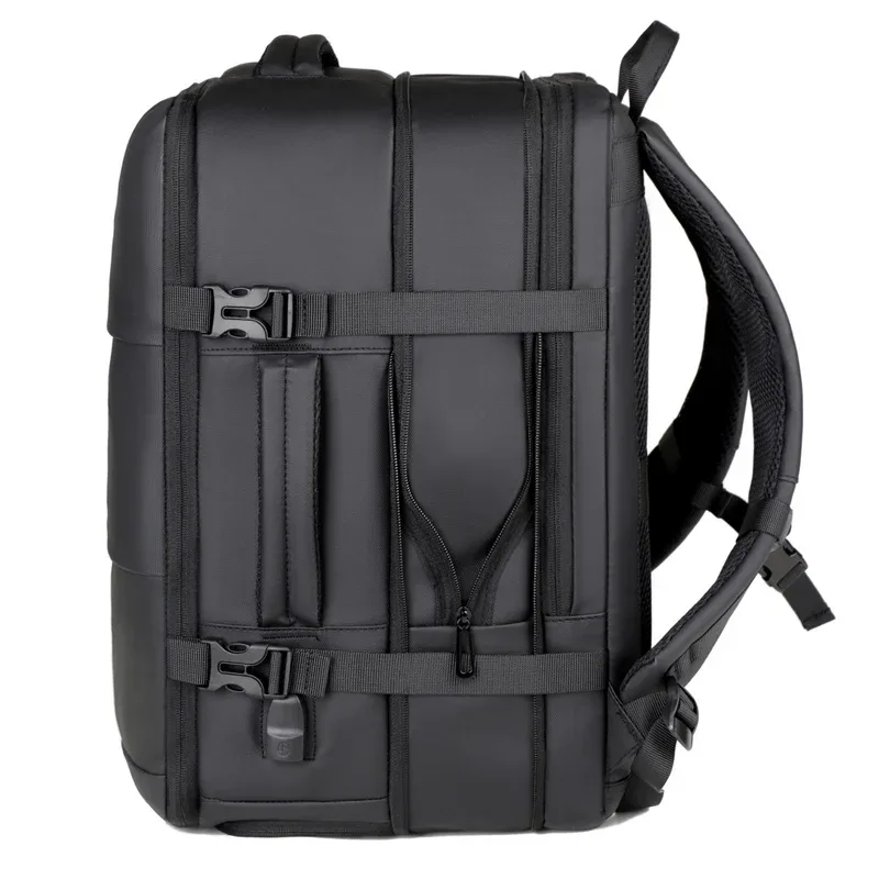 sac à dos extensible étanche pour voyage d'affaires pour hommes, sac à dos d'ordinateur de chargement usb de grande capacité, compartiment à chaussures de séparation sec et humide