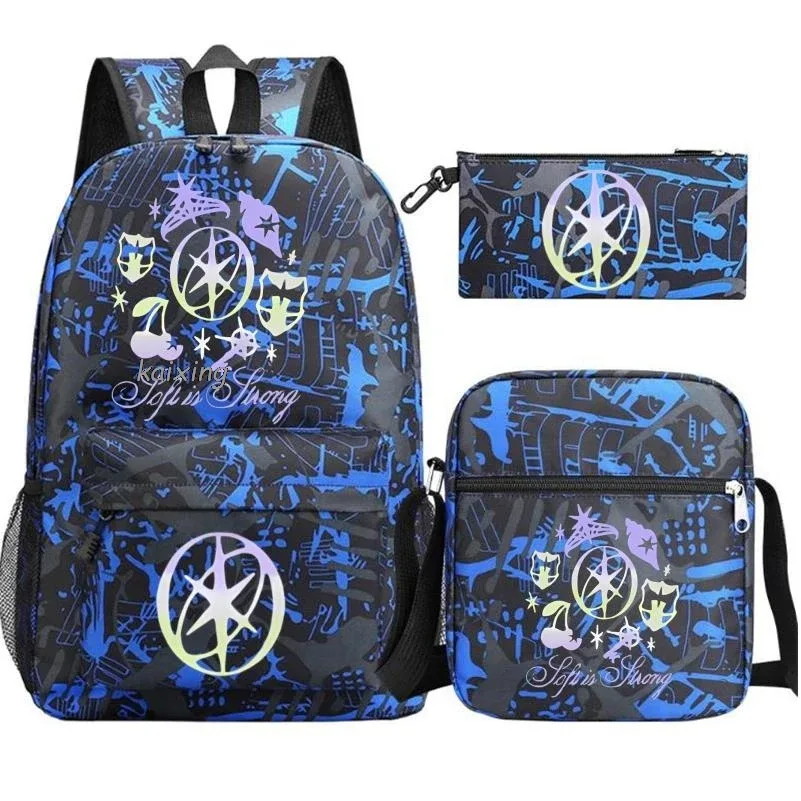 katseye chaud drôle impression sac à dos pour filles garçons étudiant pour adolescent enfants sac à dos cartable sac d'école décontracté 3 pièces/ensembles
