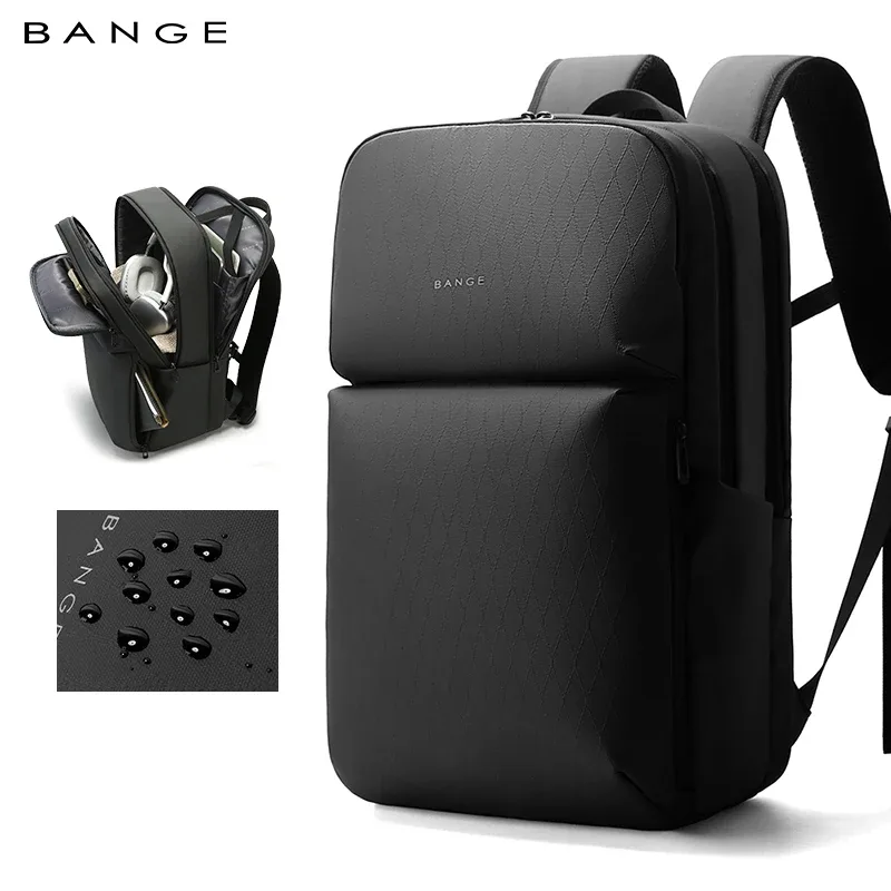 BANGE – sac à dos de voyage intelligent étanche, approuvé pour vol d'affaires, sac à dos de grande capacité pour ordinateur portable de 16 pouces pour hommes
