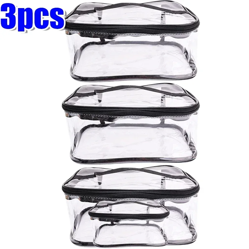 sacs de rangement de jouets transparents, sacs d'organisation de jouets en pvc transparent avec fermeture éclair, pochette de rangement de jouets étanche