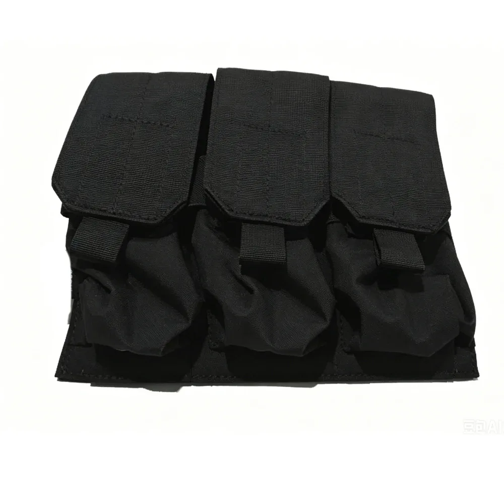 sac de rangement tactique triple pour accessoires d'extérieur, sac d'accessoires pour gilet molle