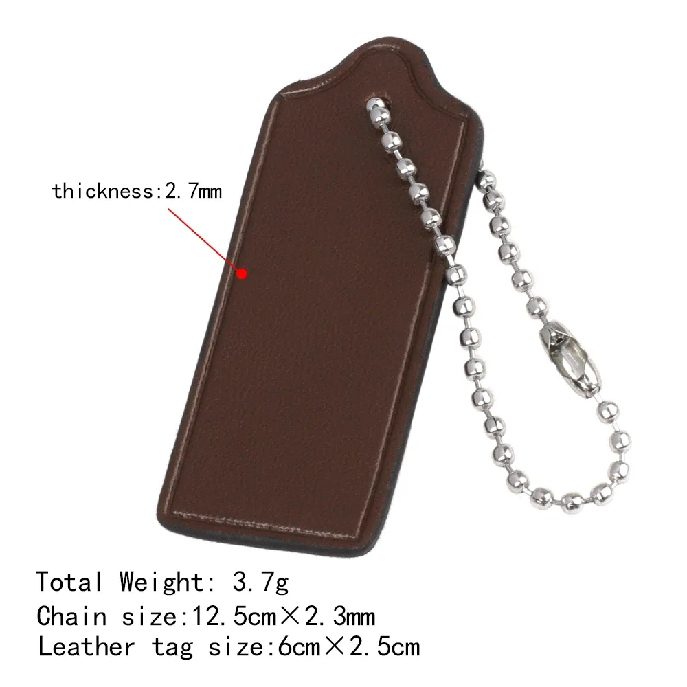 2 étiquettes de bagage en cuir de vachette, accessoires de voyage pour valises, breloques en cuir pour sacs, chaînes porte-clés pendentifs pour sacs à main et sacs à bandoulière