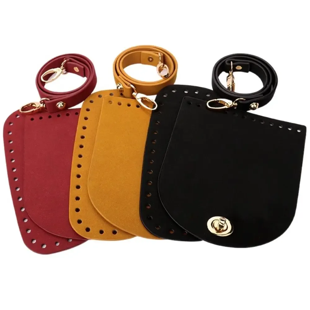 lot de 3 sangles de sac à bandoulière en cuir de couleur unie, fond en pu, accessoires de remplacement pour sacs diy, sangle de sac en cuir faite à la main pour étudiants