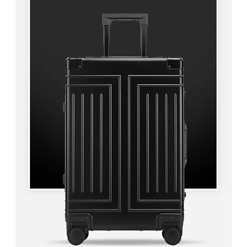 valise à roulettes en aluminium 100% de 20, 24, 26, 28, 30 pouces, valise de cabine imperméable en métal, valise de voyage en aluminium avec roulettes