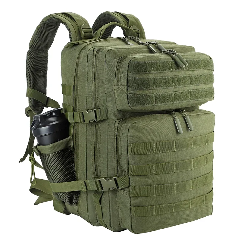 sacs à dos tactiques d'extérieur 45l, sac de sport d'athlète de grande capacité pour fitness, sport, entraînement, randonnée, avec porte-bouteille