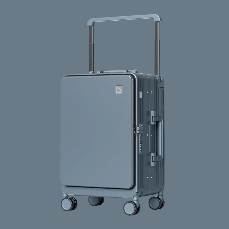valise trolley à tube large, bagage à main de 20 pouces, valise trolley incassable de 24 pouces, valise de voyage à ouverture latérale
