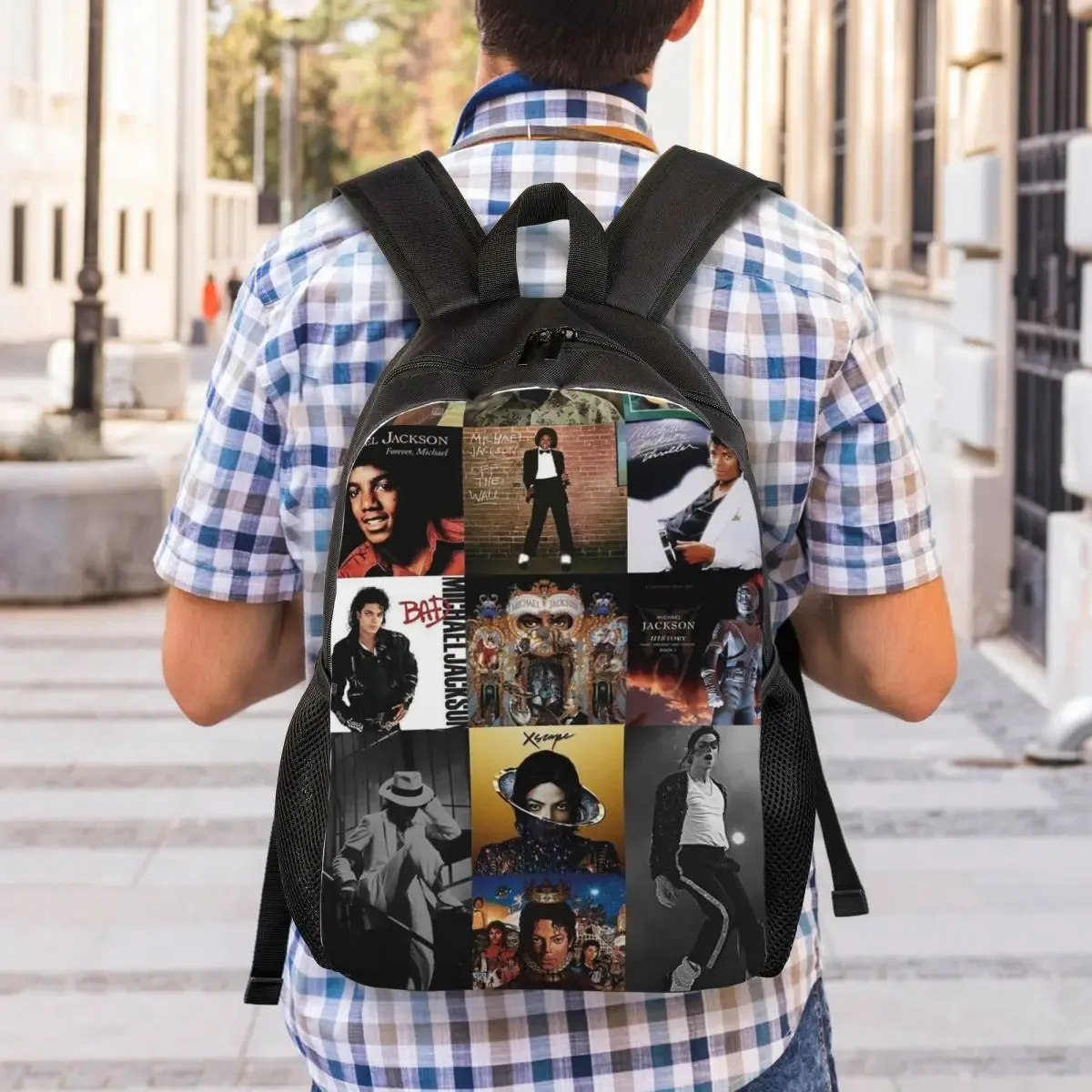 michael jackson sac à dos pour étudiants, sac d'école, sac à dos de randonnée, sac à dos de voyage pour hommes et femmes, sac à dos à la mode, sacs à bandoulière