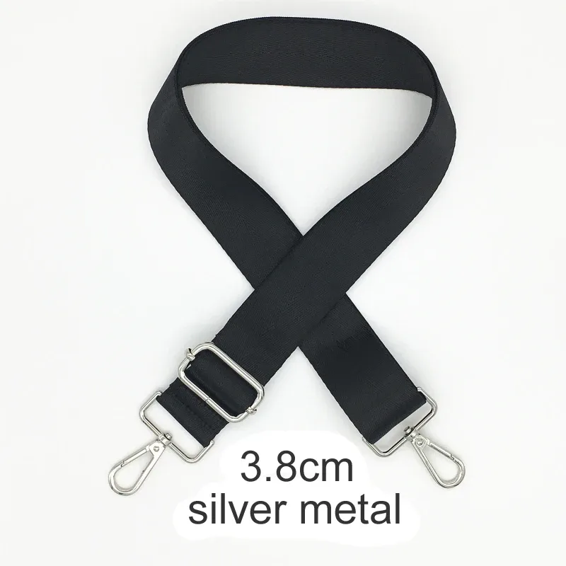 sangles de sac de couleur noire pour femmes, sacoches à bandoulière, ceinture large réglable, accessoires de pièces de sac à bandoulière