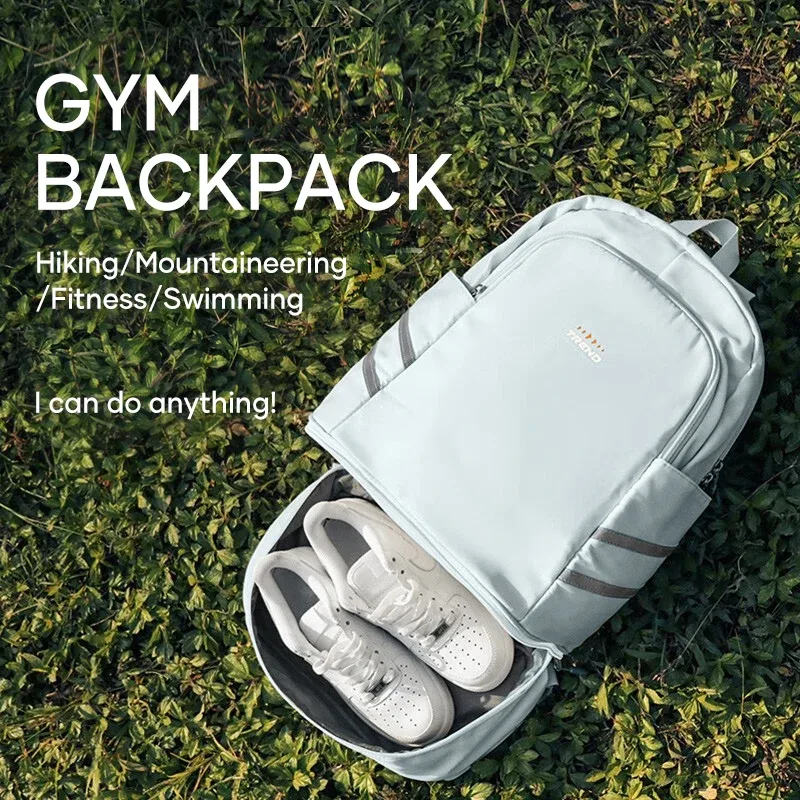 Sac à dos de sport pour femmes avec compartiment à chaussures et poche humide, grand sac à dos de voyage léger, sac à dos de sport étanche