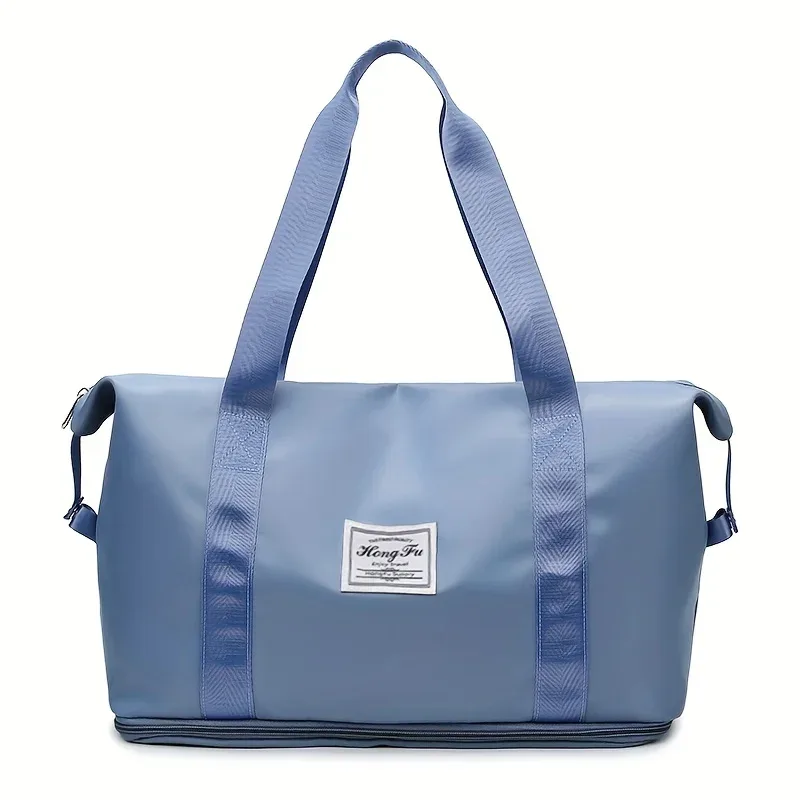 nouvelle mode et loisirs, sac de voyage oxford multifonctionnel pliable, séparation sec/humide, grande capacité, fermeture éclair