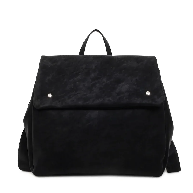 sacs à dos style preppy rétro, niche de luxe, sacs de livres à rabat en daim haut de gamme pour étudiants, grand sac à bandoulière de voyage, nouvelle collection 2026