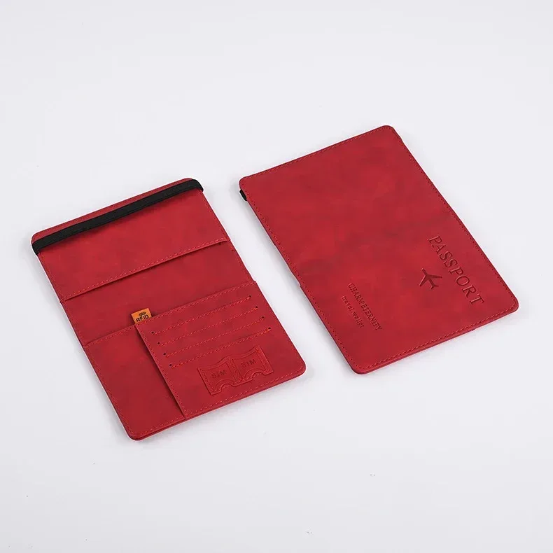 portefeuille en cuir pu pour homme, porte-cartes de visite, porte-passeport de voyage, sac à main pour homme, accessoires de voyage