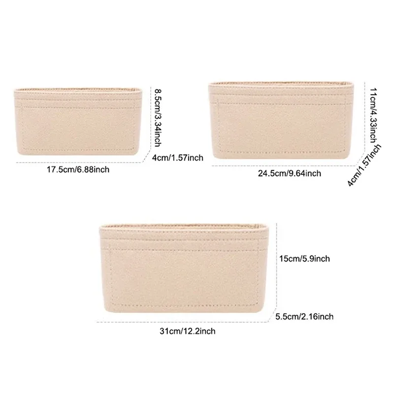 organisateur de sac à main pour femme, insert multi-poches en feutre, doublure de sac à main, 8 compartiments, idéal pour les grands sacs fourre-tout