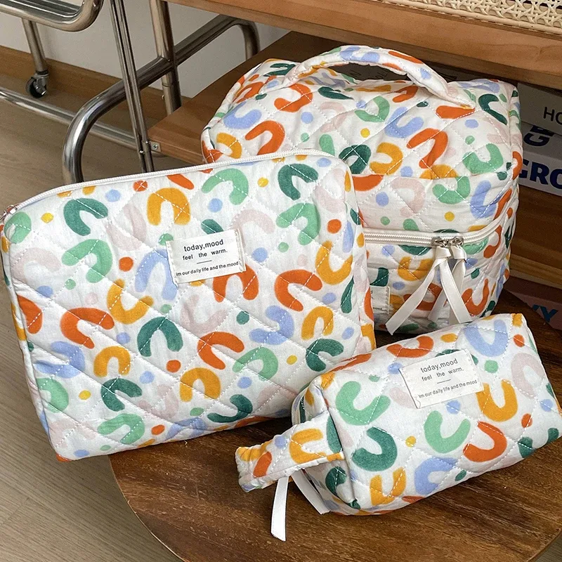 sac fourre-tout de voyage portable pour femmes, style vintage, tendance, pour le rangement de cosmétiques, mig