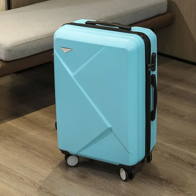 valise à bagages à main irrégulière z 20/24/28 pouces, roues rotatives en abs avec serrure à combinaison, bagage léger