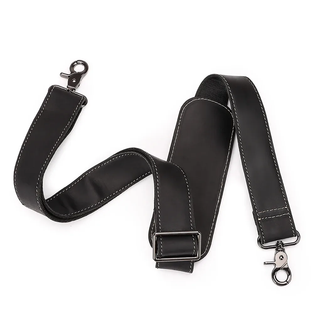 sangles réglables en cuir vintage de 127 cm de long pour sacoche homme, accessoire de remplacement pour sac bandoulière ou sac messager.