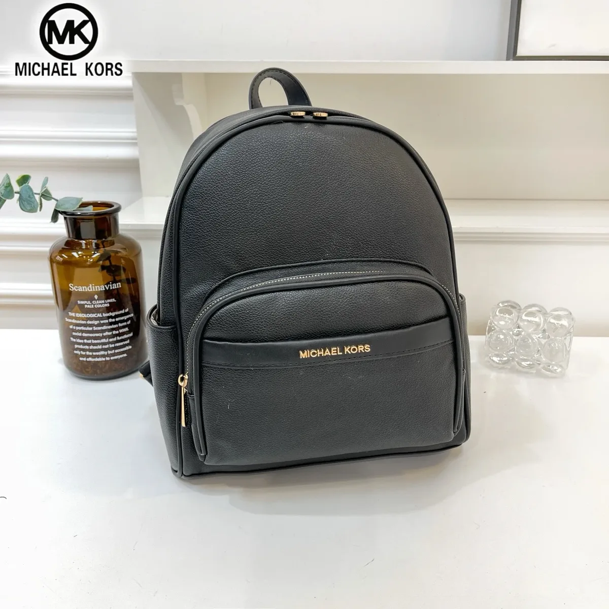 sac à dos de loisirs tendance pour femmes micmichael kors, sac à dos multifonctionnel de voyage et de vacances avec imprimé de lettres classiques mk.