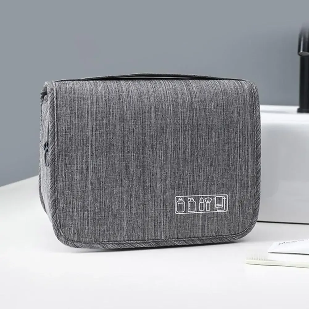 trousse de toilette suspendue en tissu oxford, grande capacité, multi-compartiments, organisateur de maquillage, sac de rangement de voyage