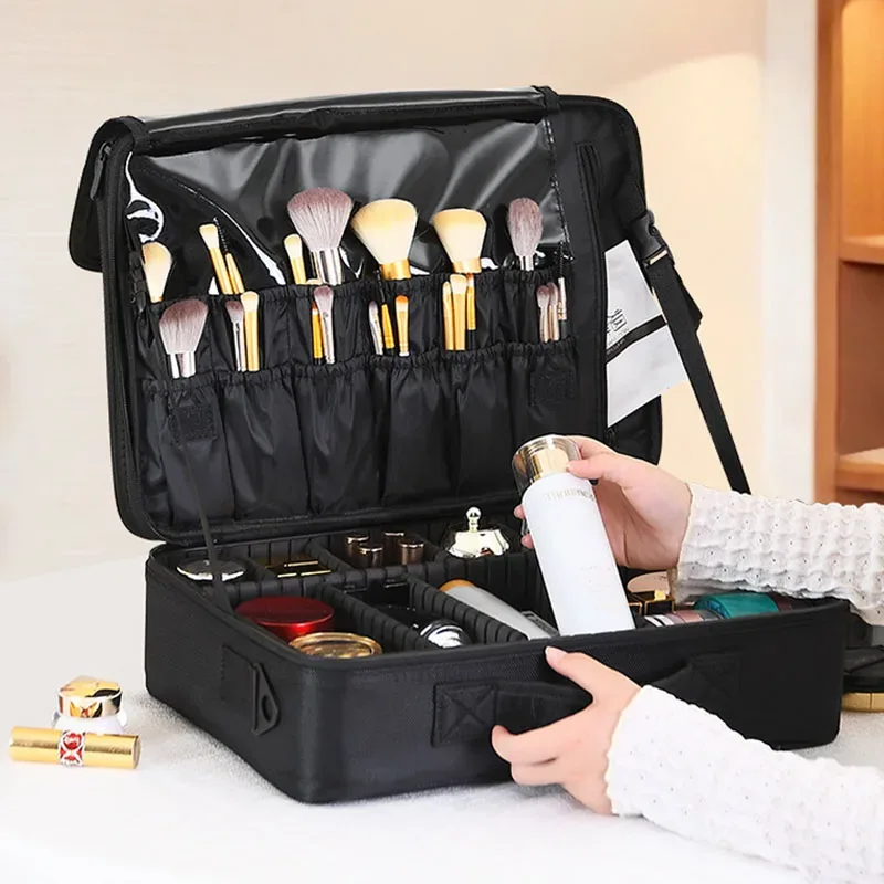 trousse à cosmétiques de grande capacité, boîte à outils de maquillage de manucure étanche, trousse de maquillage pour voyage, nouvelle trousse de maquillage professionnelle pour outils de tatouage