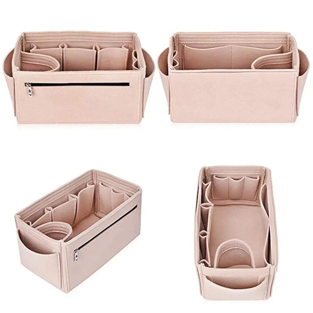 organisateur de maquillage, sac à main en tissu feutré, sac d'insertion, sac à main intérieur de voyage, sacs à cosmétiques portables adaptés à speedy neverfull