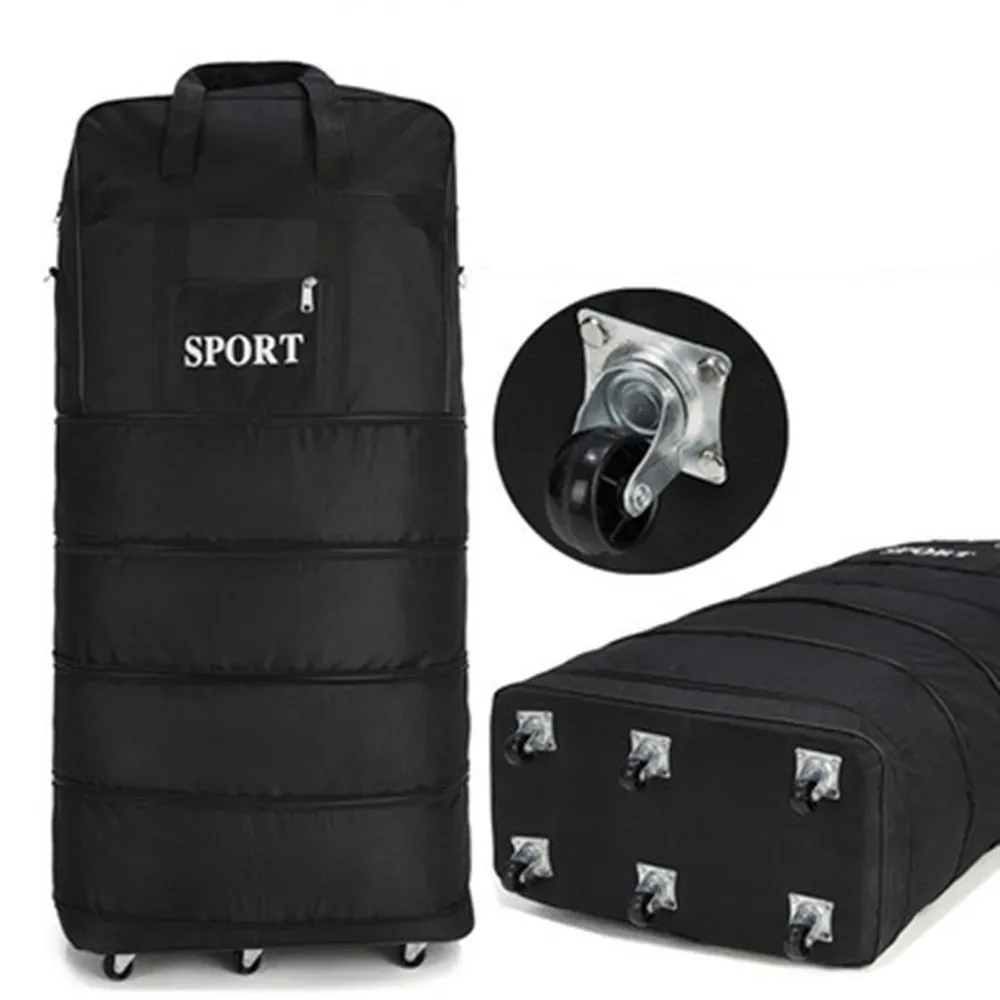 sac à bagages de voyage à air vérifié, roue universelle pliable, rangement mobile, oxford, cubes d'emballage étanches