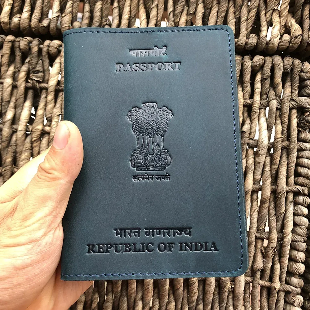 couverture de passeport personnalisée en cuir group, meilleur porte-passeport en forme de cheval, étui photo de taille indienne