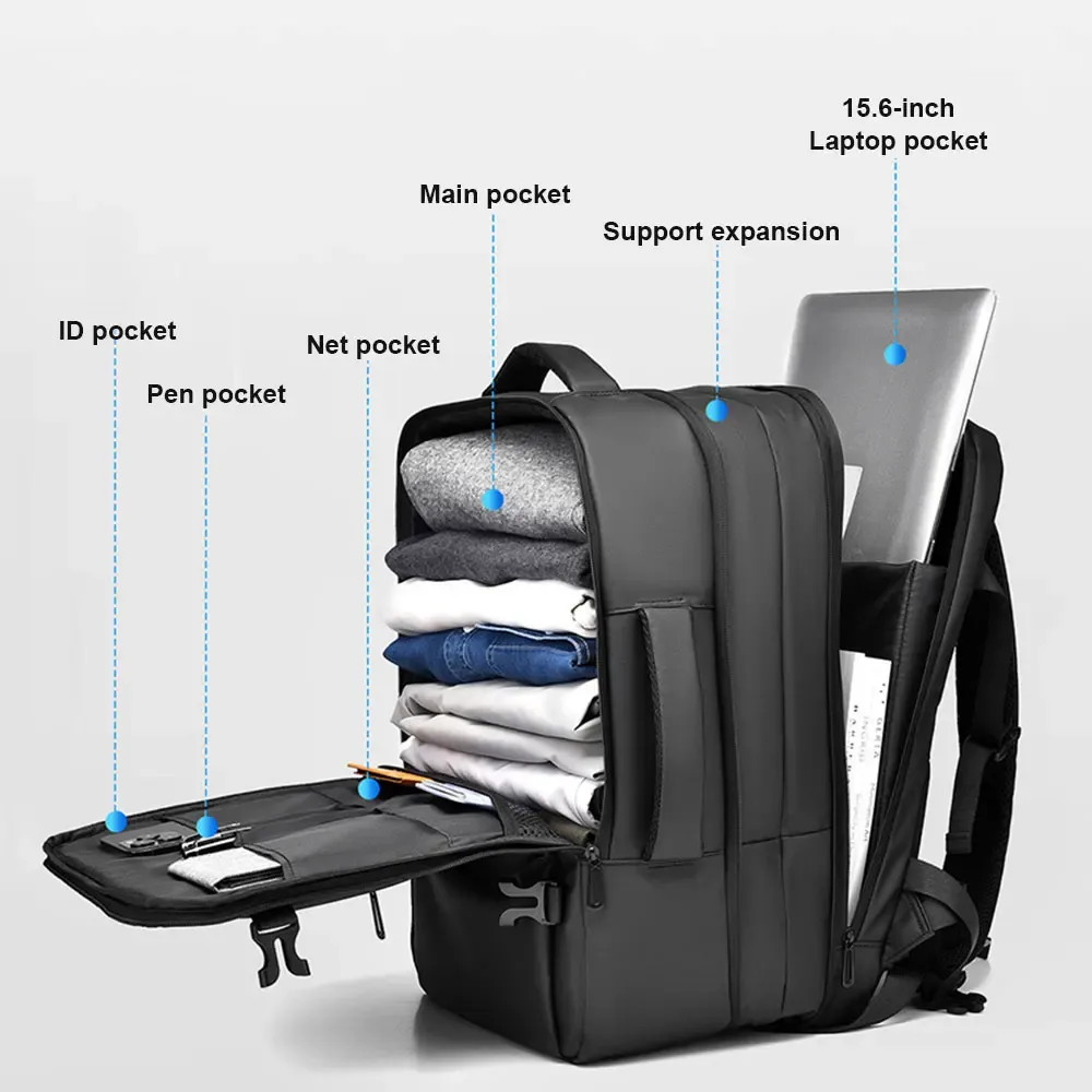 nouveau sac à dos pour homme de haute qualité, grande capacité, pour voyages d'affaires, multifonctionnel, extensible, pour ordinateur portable