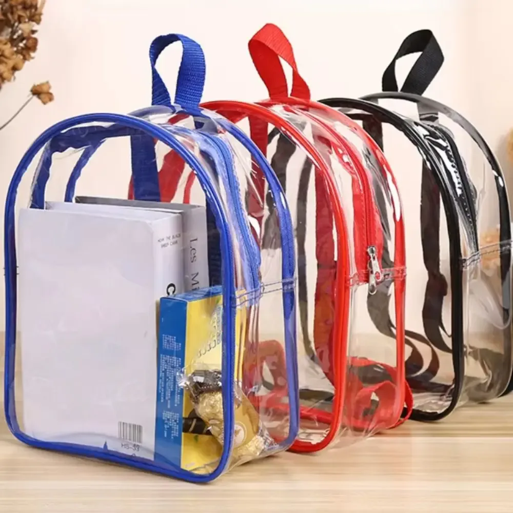 Nouveau Sac à dos Transparent étanche petit sac à dos Transparent en PVC sacs à dos de rangement à fermeture éclair été