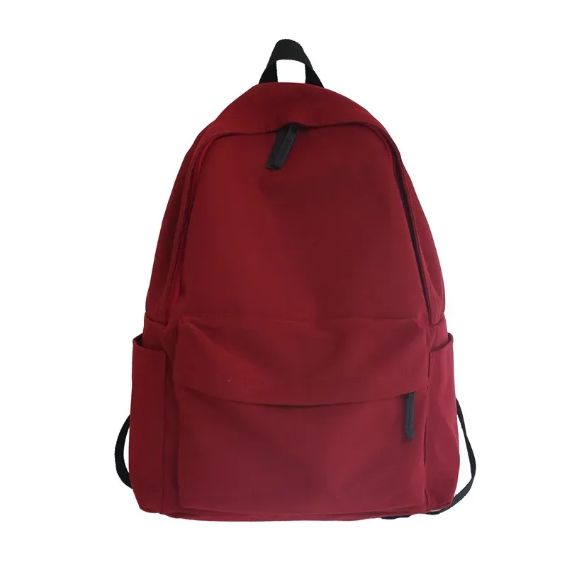 sac à dos polyvalent noir gris blanc rouge, sac de voyage étanche de grande capacité de haute qualité, sac d'ordinateur en nylon lavable unisexe
