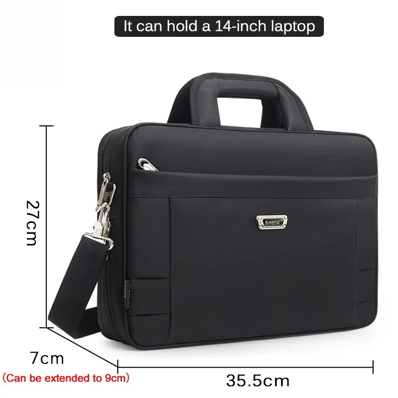 sac porte-documents de grande capacité pour hommes, sacoche d'affaires pour ordinateur portable de 17, 15.6 et 14 pouces, sac à bandoulière en toile, sac fourre-tout de travail
