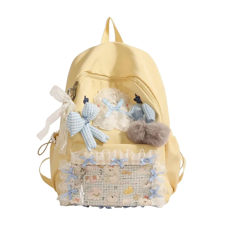 sacs à dos de dessin animé mignon, sacs d'école kawai de style japonais pour adolescentes, sacs de loisirs ou de voyage de grande capacité, grands sacs de livres