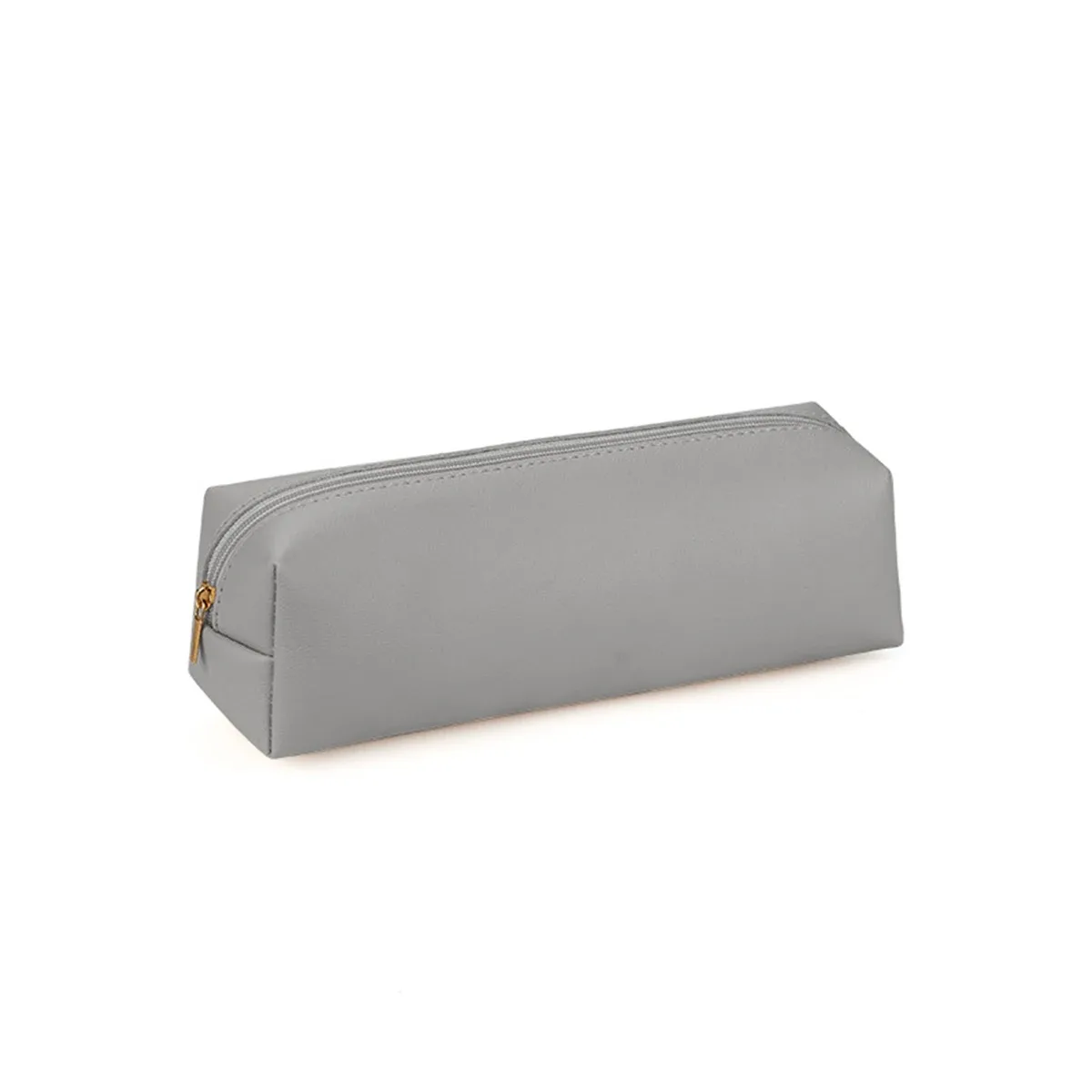étui à crayons de bureau en cuir pu personnalisé avec initiales, organisateur de pinceaux de maquillage, sac de rangement pour maquillage