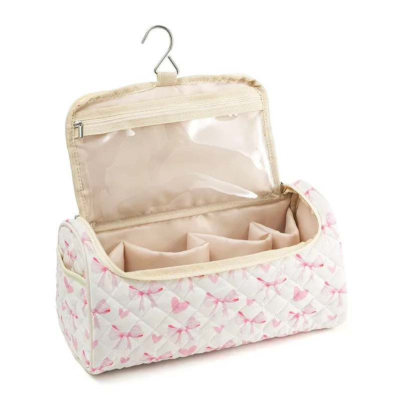 étui de voyage matelassé pour airwrap, sac de voyage pour outils capillaires en coton, sacs de rangement suspendables avec crochet de suspension