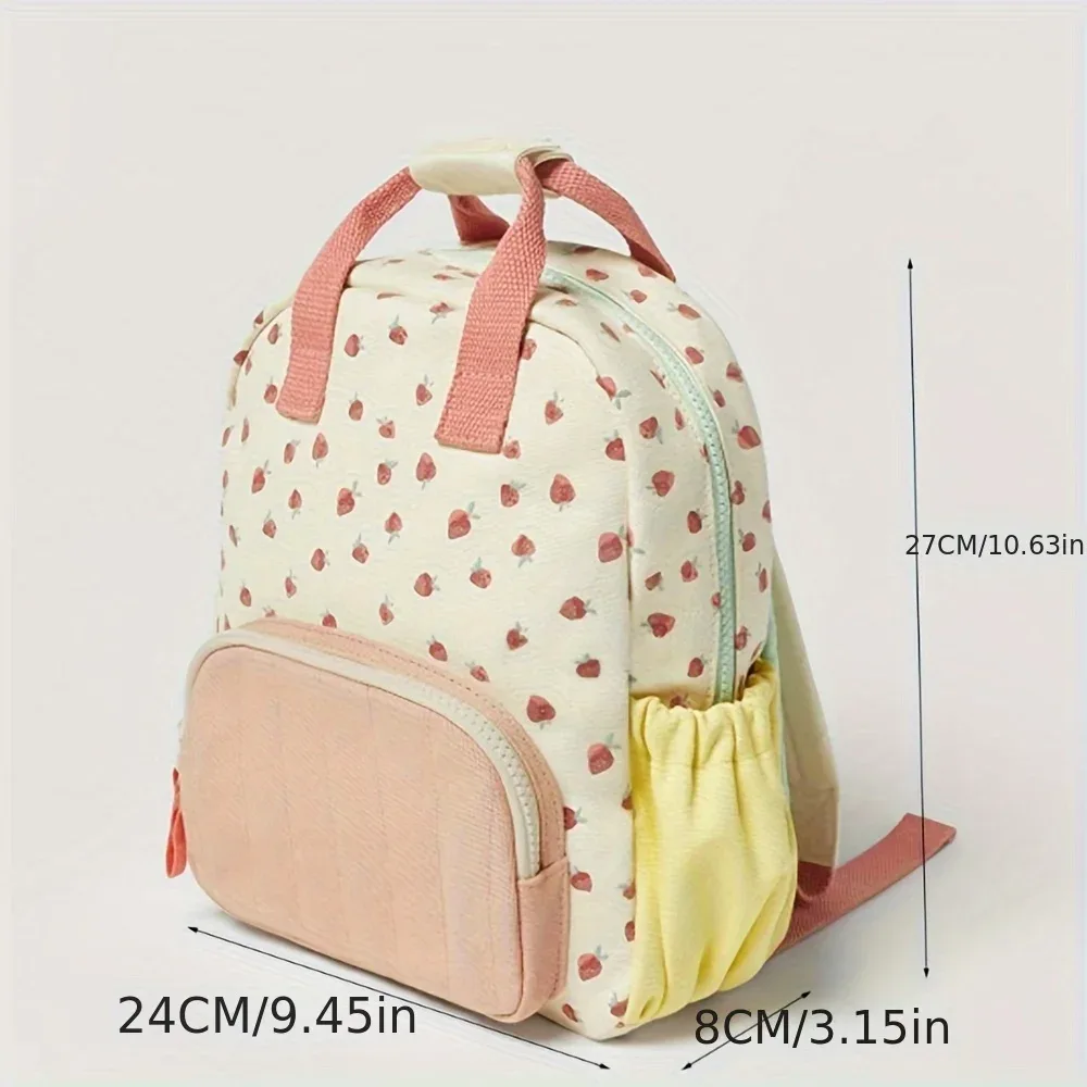 nom de broderie personnalisé strawbreey filles école sac à dos maternelle cartable déjeuner sac fourre-tout sac à main adolescents filles garçons enfants sacs