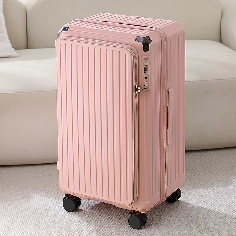 valise extensible multifonctionnelle de 20 pouces avec compartiment à ouverture frontale compatible avec la carte d'embarquement pour hommes et femmes