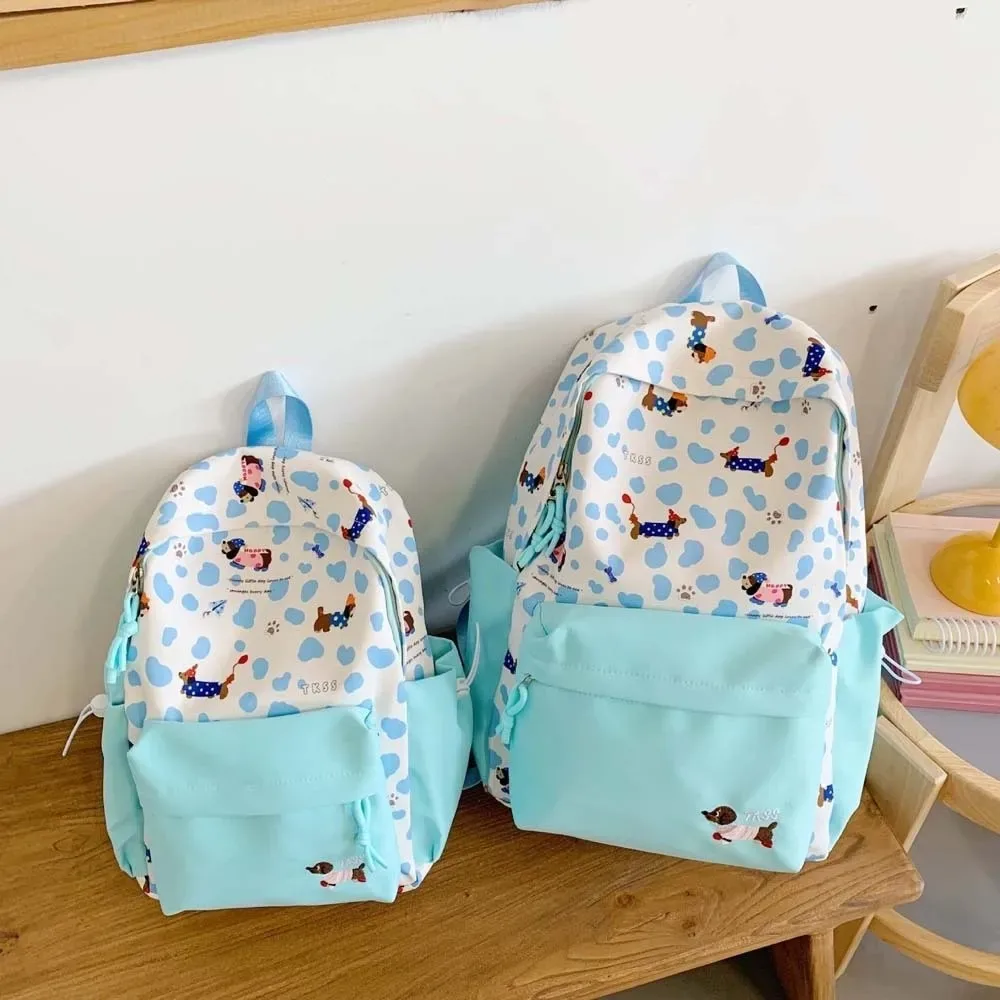 sac à dos en nylon pour étudiants, motif teckel, décontracté, durable, avec sangles fixes, en polyester, grande capacité, pour usage quotidien
