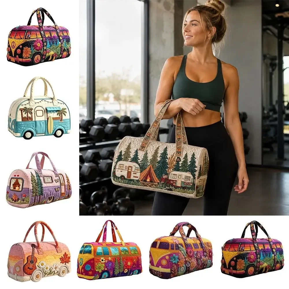 sac de sport matelassé durable 18x9x9cm, matelassage 3d, grande capacité, sac de sport, sac de voyage, sac à main pour les voyages