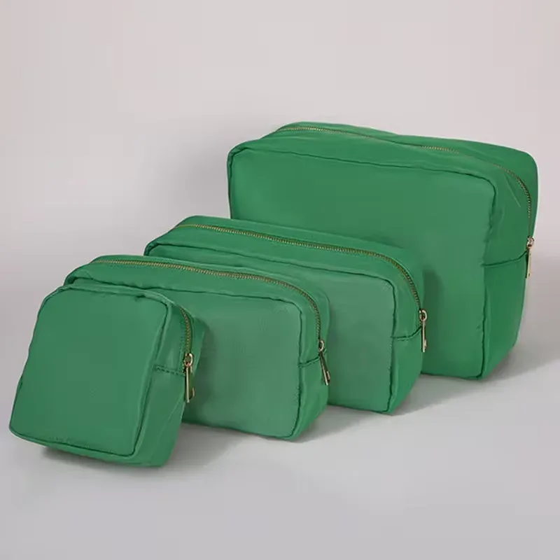 trousse de maquillage en nylon personnalisée avec fermeture éclair, sacs de voyage, trousse de toilette étanche, trousse de maquillage en poudres, 17 couleurs, s, m, l, xl