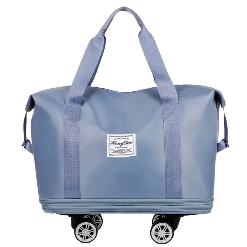 bagage extensible à roue universelle, sac de voyage léger de grande capacité avec rangement de séparation sèche et humide