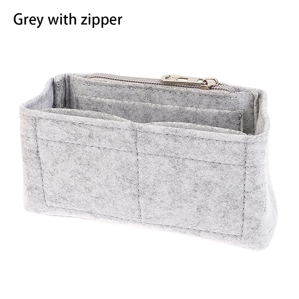 sacs de rangement durables, 1 pièce, sac d'insertion en feutre, sac de voyage portable, sac multi-poches, organisateur pour mini sac longchamp
