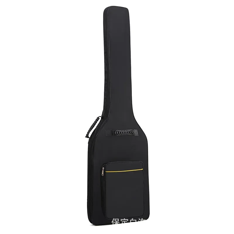 étui étanche à double sangle pour basse électrique, sac à dos rembourré noir, sangle initiée pour instruments