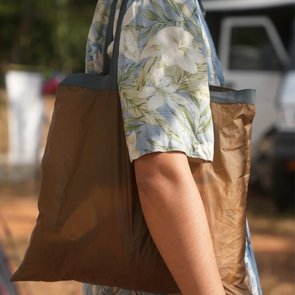 sac de shopping multifonctionnel imperméable en nylon, pliable, portable, pour les voyages en plein air, grande capacité, sac bandoulière, sac fourre-tout