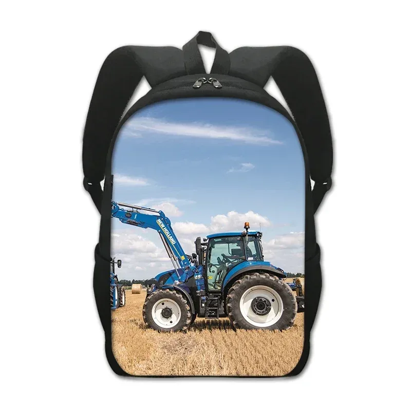 sac à dos imprimé tracteur fskins pour adolescents, sacs d'école pour enfants, sac à dos décontracté pour hommes, sac à dos pour ordinateur portable, sac de livre portable, 16 pouces